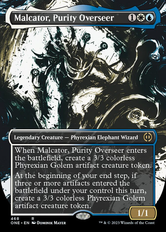 Malcator, Purity Overseer (Showcase) (Step-and-Compleat Foil) [Phyrexia: All Will Be One][FOIL]