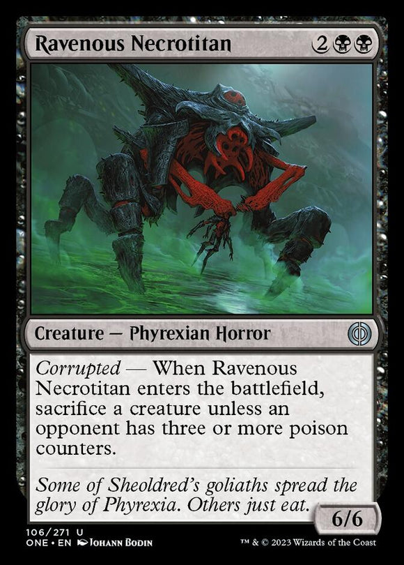 Ravenous Necrotitan [Phyrexia: All Will Be One][FOIL]