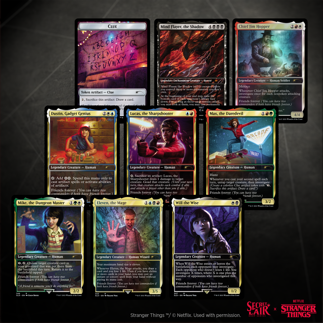 friends forever mtg cards Magic The Gathering, Secret Lair: Secret Lair x Stranger Things – Card Monster Games