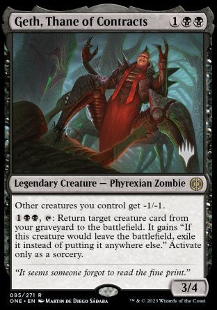 Geth, Thane of Contracts [Promo Pack: Phyrexia: All Will Be One]
