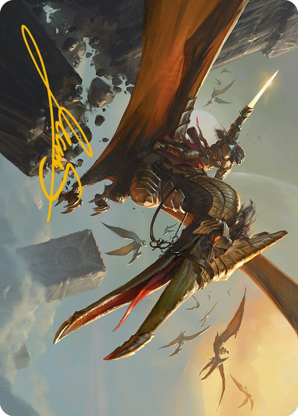 Skyhunter Strike Force Art Card (Gold-Stamped Signature) [Art Series: Phyrexia: All Will Be One]