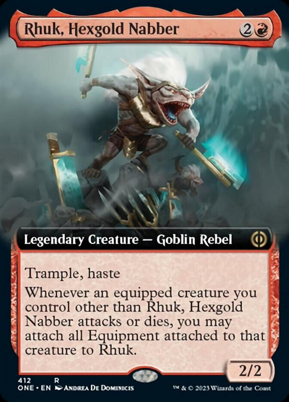 Rhuk, Hexgold Nabber (Extended Art) [Phyrexia: All Will Be One][FOIL]