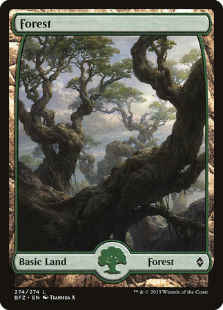 Forest (274) - Full Art [Battle for Zendikar][FOIL]