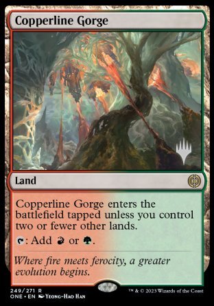 Copperline Gorge [Promo Pack: Phyrexia: All Will Be One]