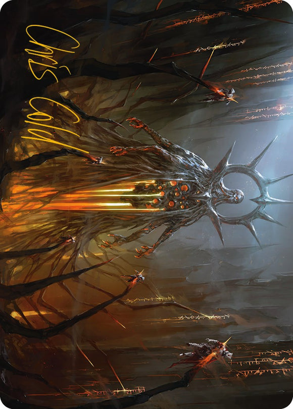 Solphim, Mayhem Dominus Art Card (Gold-Stamped Signature) [Art Series: Phyrexia: All Will Be One]