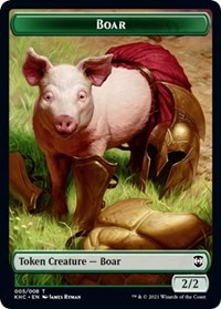 Boar // Spirit Double-sided Token [Commander: Kaldheim]