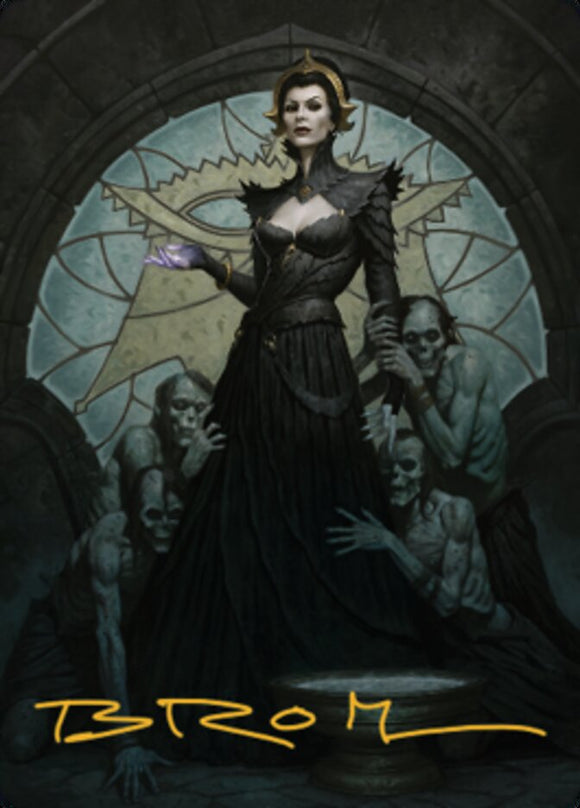 Liliana of the Veil Art Card (Gold-Stamped Signature) [Art Series: Dominaria United]