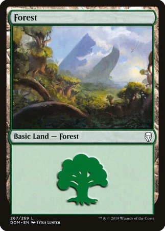 Forest (267) [Dominaria][FOIL]