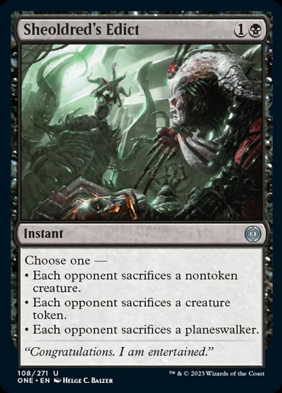 Sheoldred's Edict [Phyrexia: All Will Be One][FOIL]