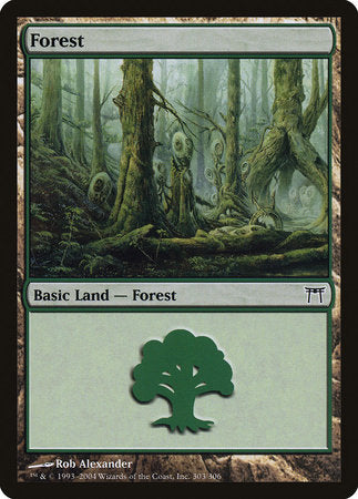 Forest (303) [Champions of Kamigawa][FOIL]
