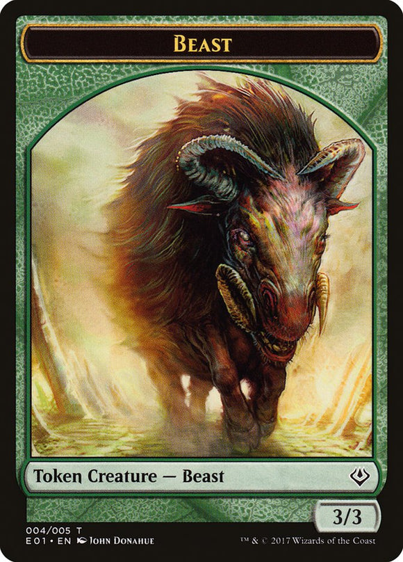 Beast (004) // Soldier Double-sided Token [Archenemy: Nicol Bolas]