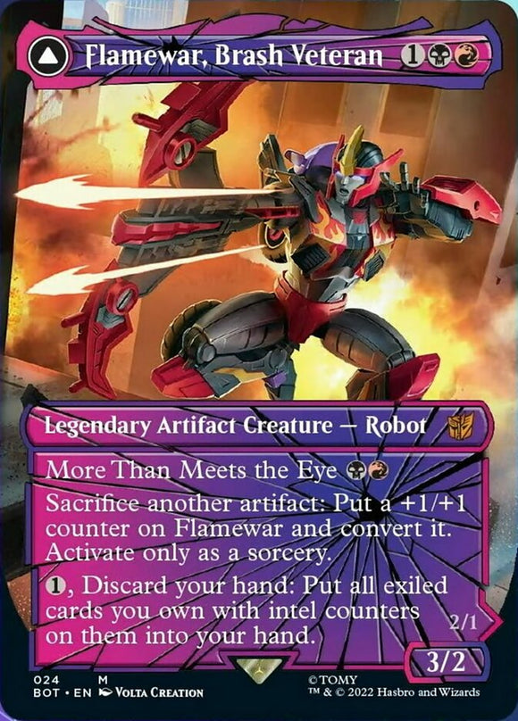 Flamewar, Brash Veteran (Shattered Glass) [Universes Beyond: Transformers][FOIL]