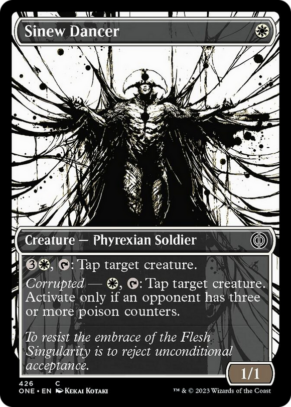 Sinew Dancer (Showcase) (Step-and-Compleat Foil) [Phyrexia: All Will Be One][FOIL]