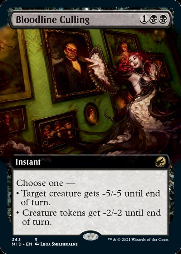 Bloodline Culling (Extended Art) [Innistrad: Midnight Hunt][FOIL]
