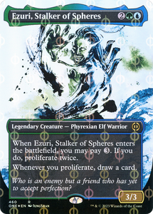 Ezuri, Stalker of Spheres (Showcase) (Step-and-Compleat Foil) [Phyrexia: All Will Be One][FOIL]