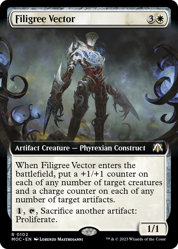 Filigree Vector (Extended Art) [Commander: March of the Machine][FOIL]