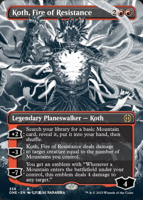 Koth, Fire of Resistance (Borderless) [Phyrexia: All Will Be One]