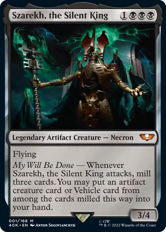Szarekh, the Silent King (Display Commander) (Foil Etched) - Thick Stock [Universes Beyond: Warhammer 40,000][FOIL]