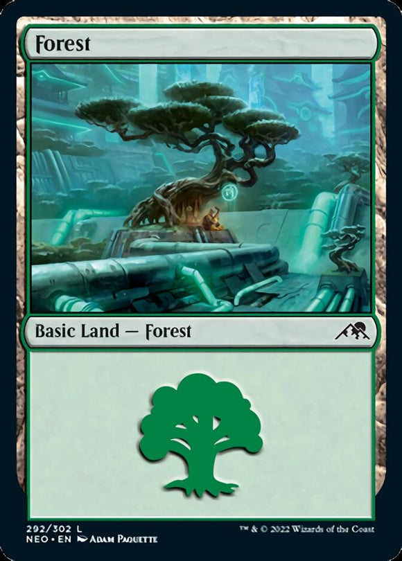 Forest (292) [Kamigawa: Neon Dynasty][FOIL]