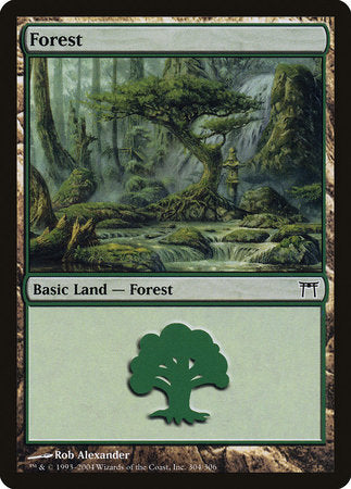 Forest (304) [Champions of Kamigawa][FOIL]
