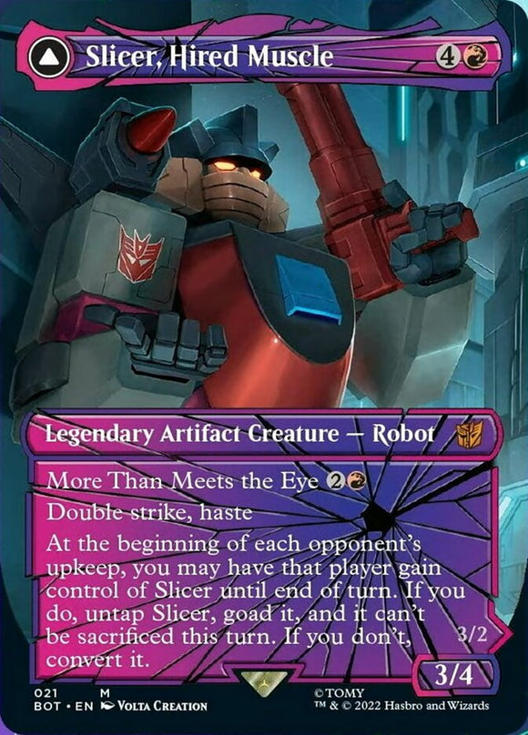 Slicer, Hired Muscle (Shattered Glass) [Universes Beyond: Transformers][FOIL]