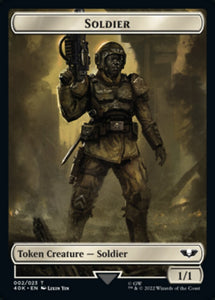 Soldier (002) // Zephyrim Double-sided Token (Surge Foil) [Universes Beyond: Warhammer 40,000][FOIL]