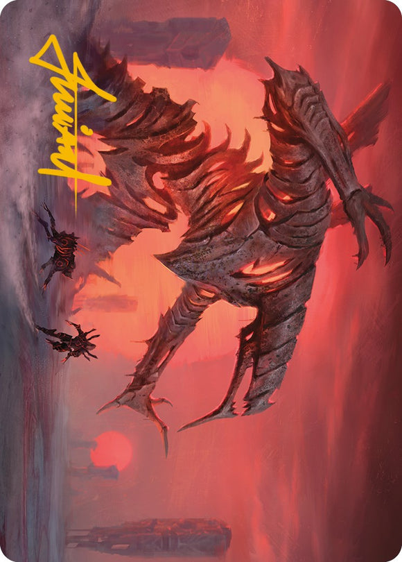 Red Sun's Twilight Art Card (Gold-Stamped Signature) [Art Series: Phyrexia: All Will Be One]