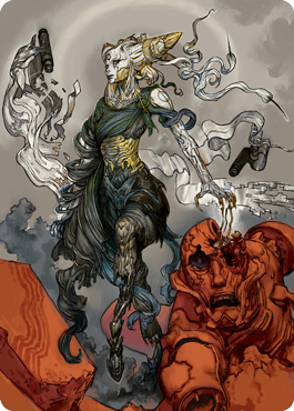 Tamiyo, Compleated Sage Art Card [Art Series: Kamigawa: Neon Dynasty]