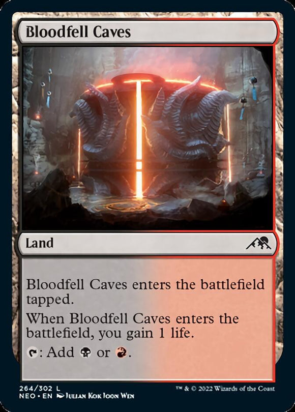 Bloodfell Caves [Kamigawa: Neon Dynasty][FOIL]