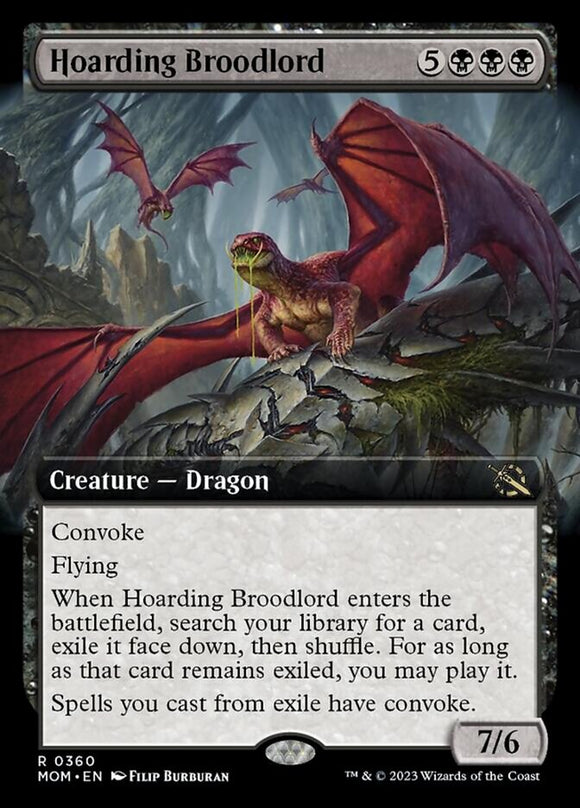 Hoarding Broodlord (Extended Art) [March of the Machine][FOIL]