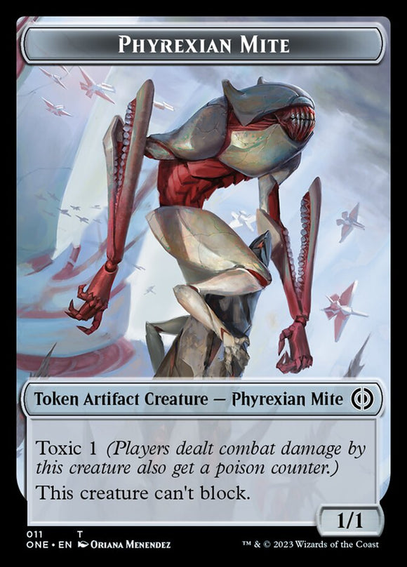 Phyrexian Mite (011) // Phyrexian Goblin Double-sided Token [Phyrexia: All Will Be One]