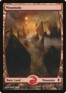 Mountain (243) - Full Art [Zendikar][FOIL]