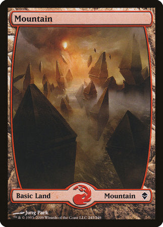 Mountain (243) - Full Art [Zendikar][FOIL]