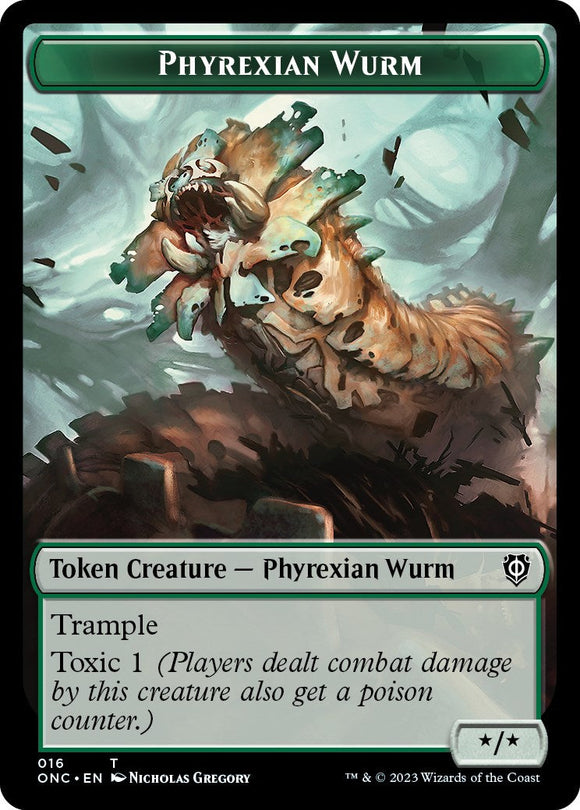 Phyrexian Wurm // Phyrexian Horror Double-sided Token [Commander: Phyrexia: All Will Be One]