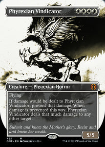 Phyrexian Vindicator (Showcase) (Step-and-Compleat Foil) [Phyrexia: All Will Be One][FOIL]