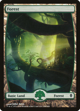 Forest (246) - Full Art [Zendikar][FOIL]