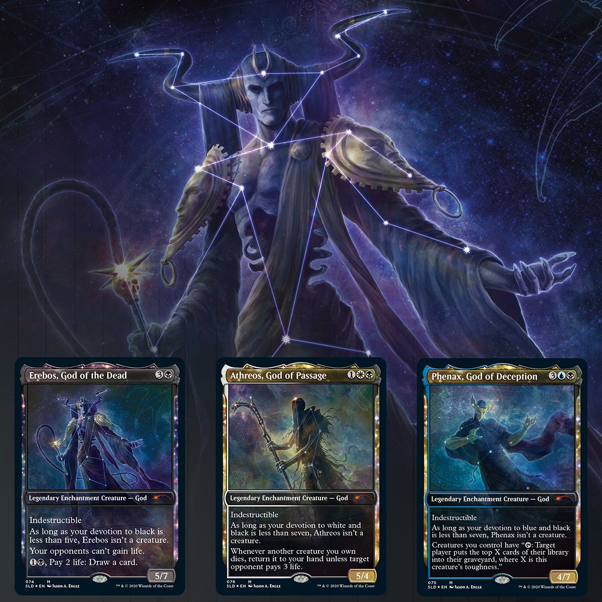 mtg god cards theros Magic The Gathering, Secret Lair: Theros Stargazing Bundle, Vol. I-V – Card Monster Games