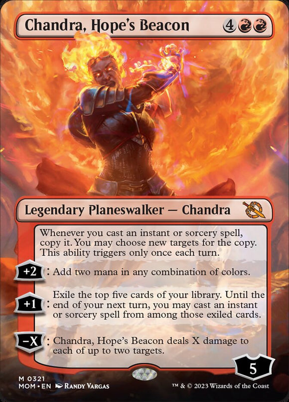 Chandra, Hope's Beacon (Borderless) [March of the Machine][FOIL]